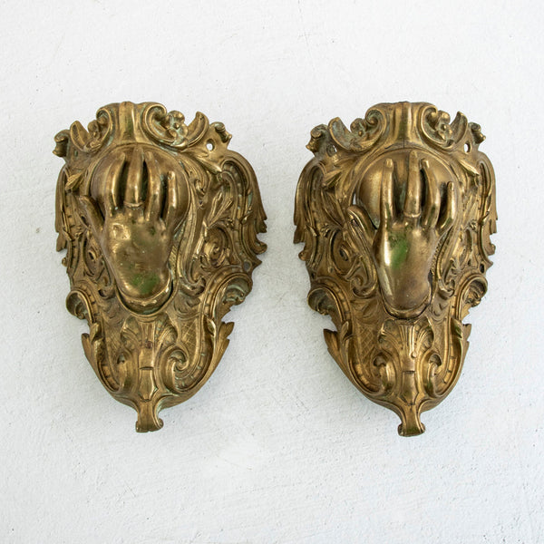 Pair of Bronze Billiard Pocket