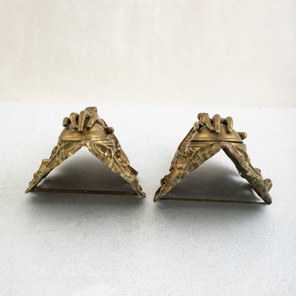 Pair of Bronze Billiard Pocket