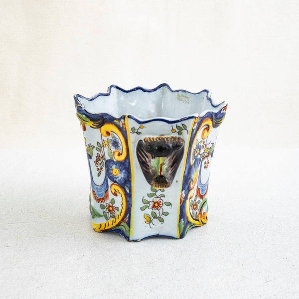 Faience de Rouen Cachepot