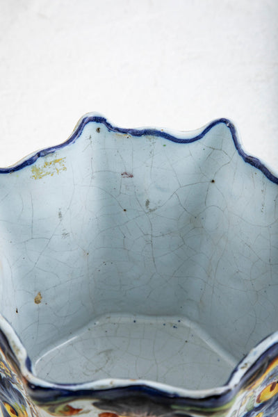 Faience de Rouen Cachepot