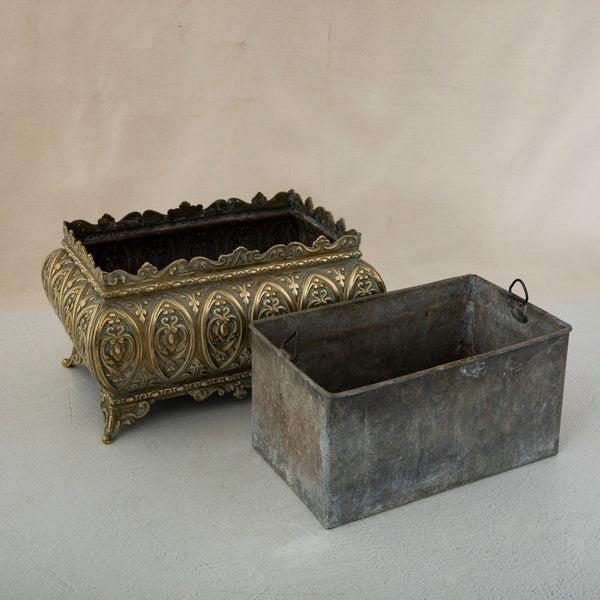 Bronze Repousse Cachepot