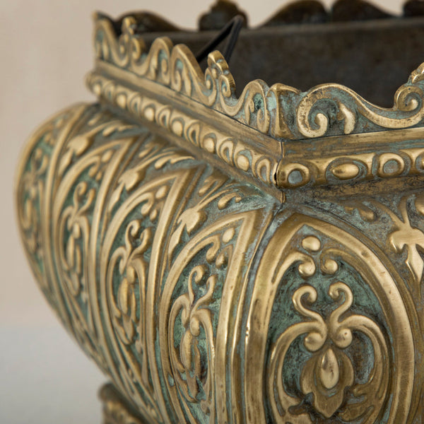 Bronze Repousse Cachepot