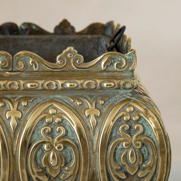 Bronze Repousse Cachepot