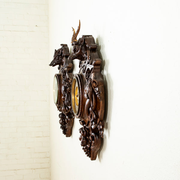 Black Forest Barometer and Clock