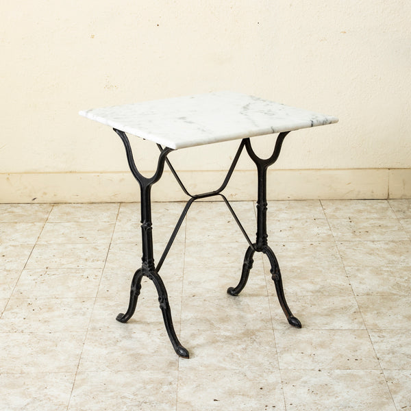 Iron and Marble Bistro Table