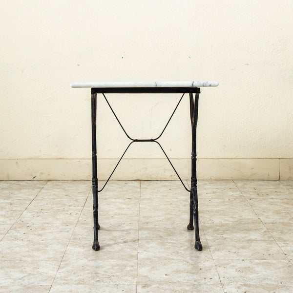 Iron and Marble Bistro Table