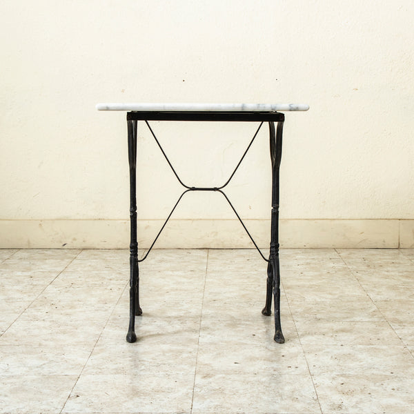Iron and Marble Bistro Table