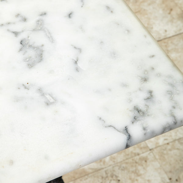Iron and Marble Bistro Table