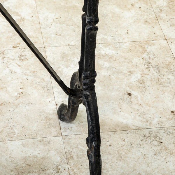 Iron and Marble Bistro Table