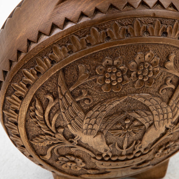 Hand Carved Wooden Flask