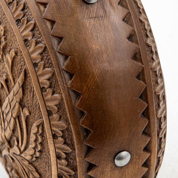 Hand Carved Wooden Flask
