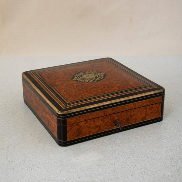 Marquetry Box Signed Tahan