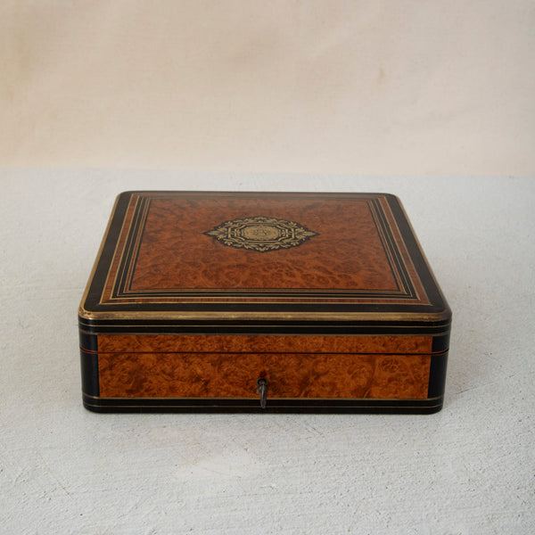 Marquetry Box Signed Tahan