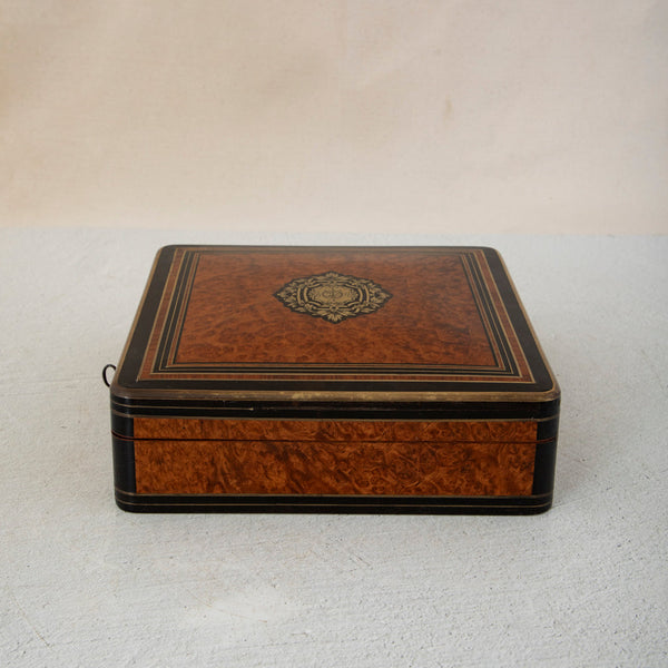 Marquetry Box Signed Tahan