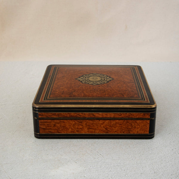 Marquetry Box Signed Tahan