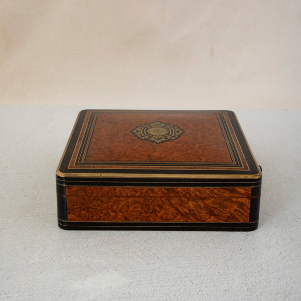 Marquetry Box Signed Tahan