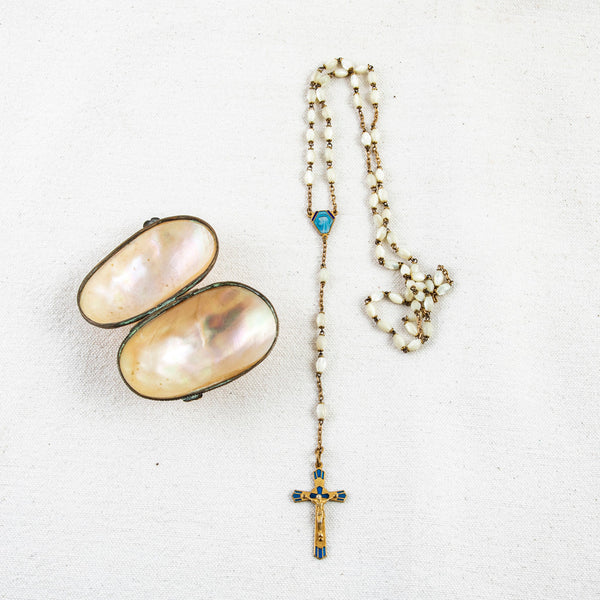 Mother of Pearl Rosary Case