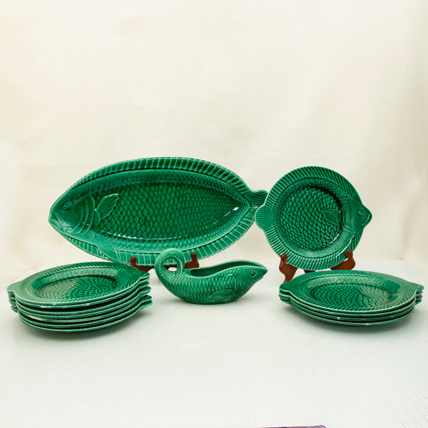 Majolica Fish Service
