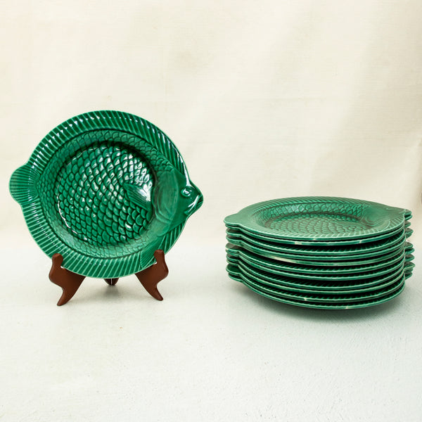 Majolica Fish Service
