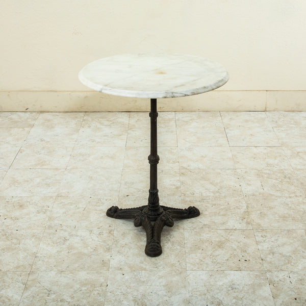 Iron and Marble Bistro Table