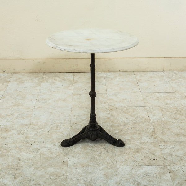 Iron and Marble Bistro Table
