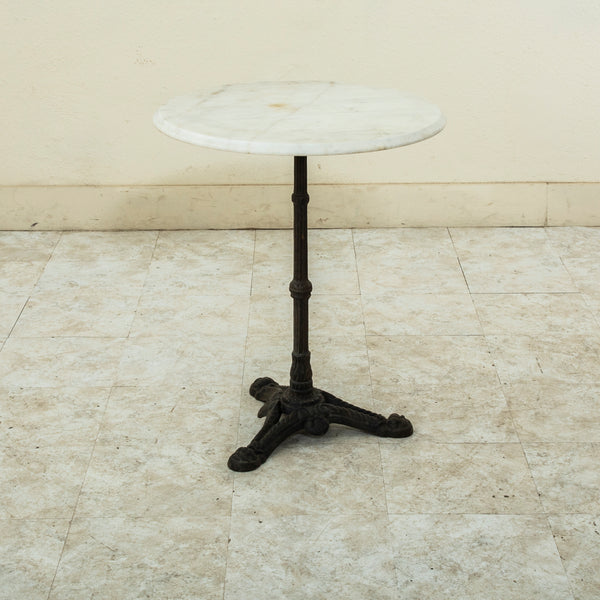 Iron and Marble Bistro Table