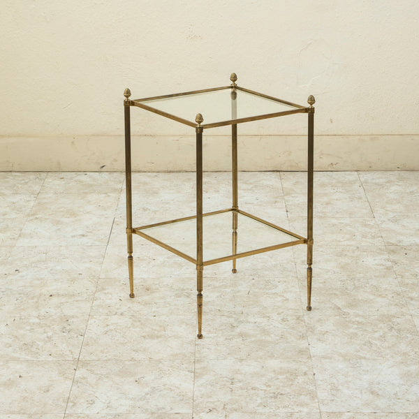 Brass and Glass Side Table