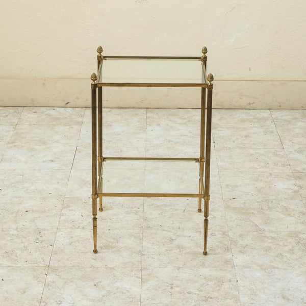 Brass and Glass Side Table