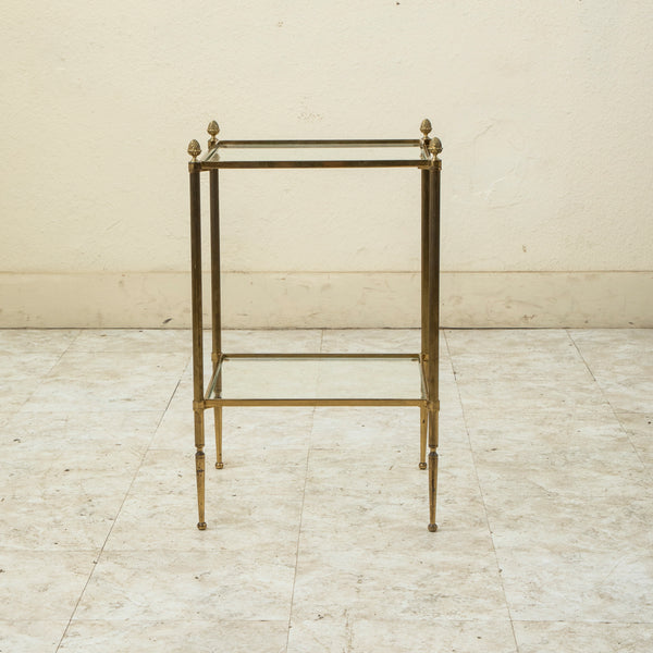 Brass and Glass Side Table