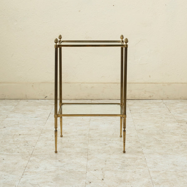 Brass and Glass Side Table