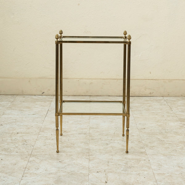 Brass and Glass Side Table