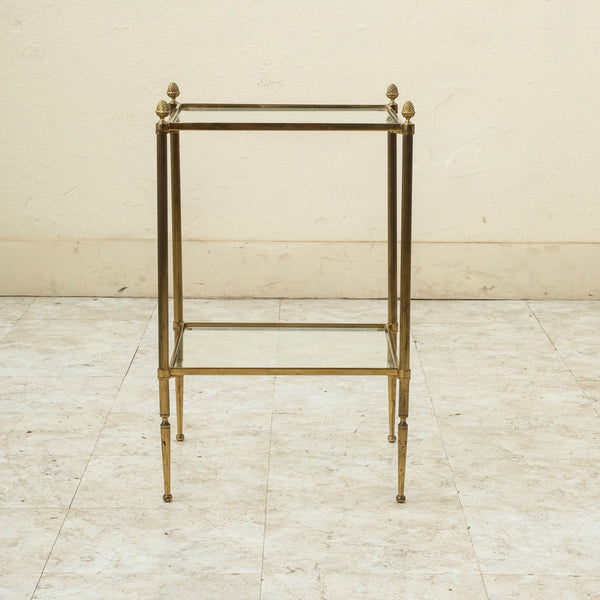 Brass and Glass Side Table