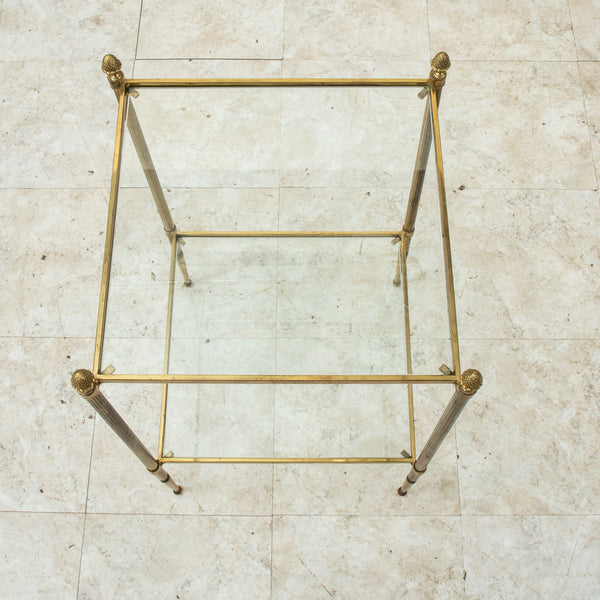 Brass and Glass Side Table