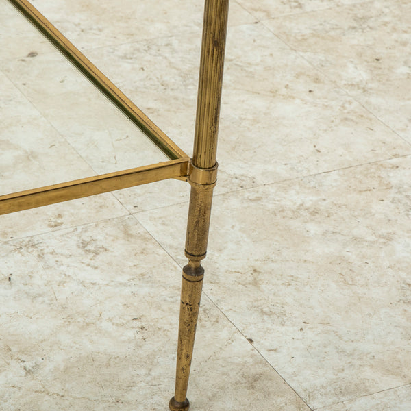 Brass and Glass Side Table