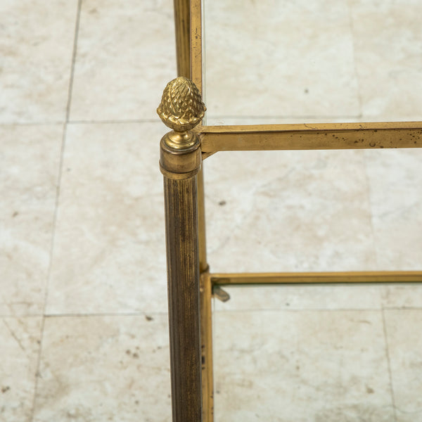 Brass and Glass Side Table