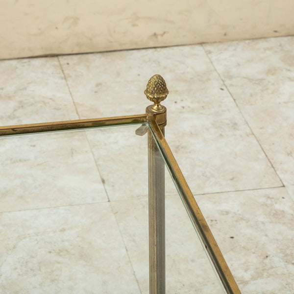 Brass and Glass Side Table