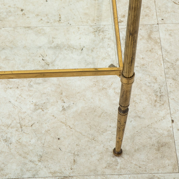 Brass and Glass Side Table