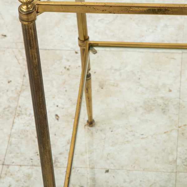 Brass and Glass Side Table