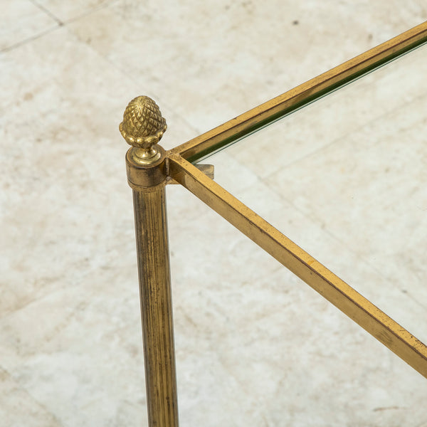 Brass and Glass Side Table