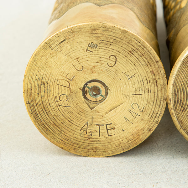 Pair of Trench Art Vases