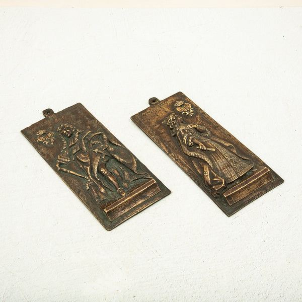 Pair of Bronze Plaques