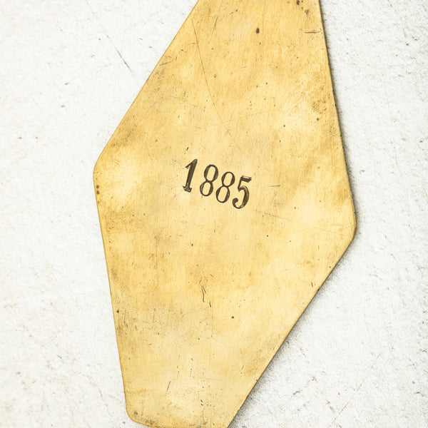 Brass Trowel Dated 1885