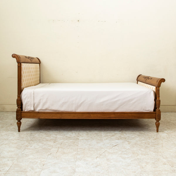 Hand Carved Oak Queen Bed