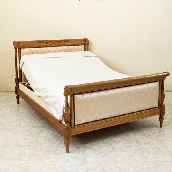 Hand Carved Oak Queen Bed