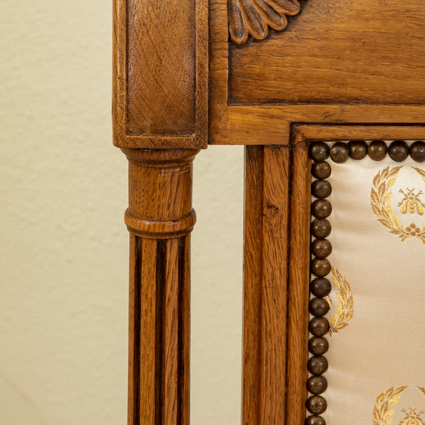 Hand Carved Oak Queen Bed