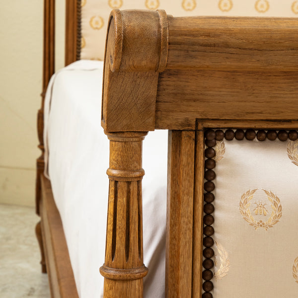 Hand Carved Oak Queen Bed