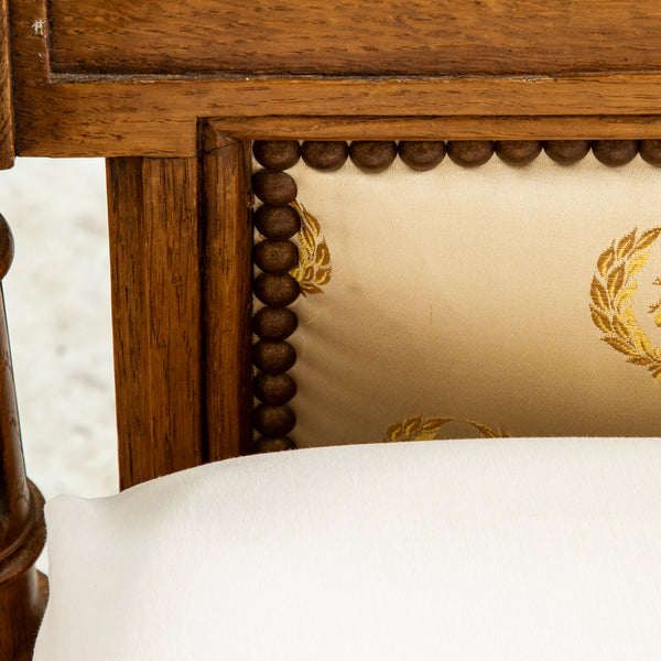 Hand Carved Oak Queen Bed