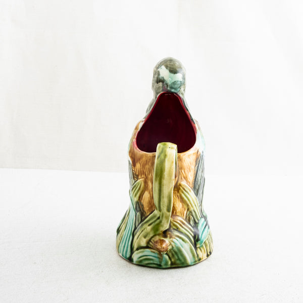 Majolica Duck Pitcher