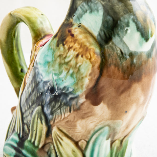 Majolica Duck Pitcher