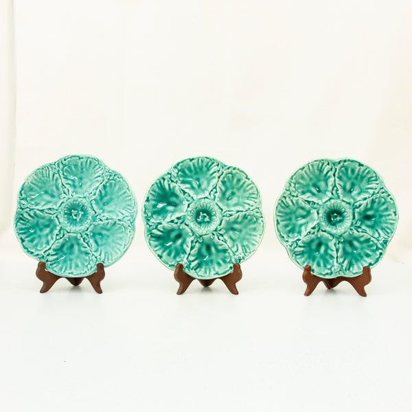 Set of Six Oyster Plates